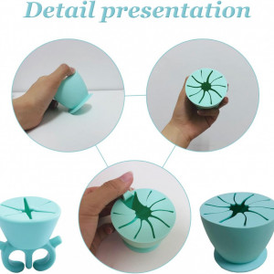 Set de 2 colectoare de deseuri pentru proiecte DIY NOMEY, silicon, albastru, 5,2 cm 