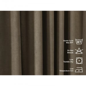 Set de 2 draperii Lilijan Home & Curtain, poliester, maro deschis, 140 x 295 cm