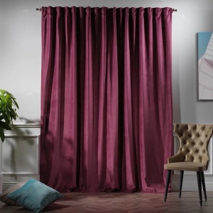 Set de 2 draperii Lilijan Home & Curtain, poliester, rosu zmeura, 140 x 295 cm