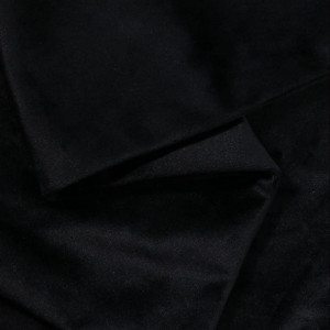 Set de 2 fete de perna TIAODIAN, catifea, negru, 45 x 45 cm - Img 3