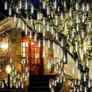 Set de 2 instalatii de Craciun Grandisk, 240 LED-uri, alb rece, 30 cm