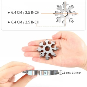 Set de 2 instrumente multifunctionale pentru bricolaj 18 in 1 Aitsite, otel inoxidabil, argintiu, 6,4 X 6,4 cm