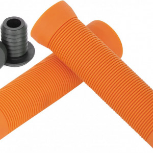 Set de 2 manare pentru trotineta/scuter VOKUL, cauciuc, portocaliu/negru, 150 x 32 mm - Img 1