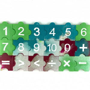 Set de 2 matrite pentru cifre si semne Coolon, silicon, alb, 20,3 x 10,5 cm / 6,5 x 6,9 cm - Img 3