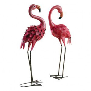 Set de 2 obiecte decorative Flamingo fuchsia