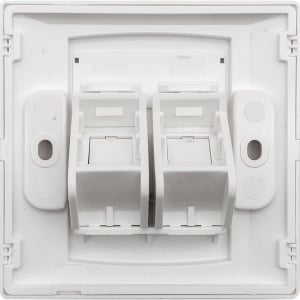 Set de 2 panouri pentru cablul Ethernet CAT6 10Gtek, plastic, alb, 2 porturi