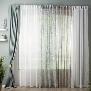 Set de 2 perdele Tosca albe, gata confecționate, 140/245 cm - Img 2