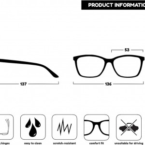 Set de 2 perechi de ochelari de vedere Opulize, albastru, marimea 2.0