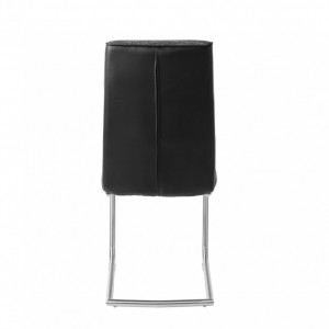 Set de 2 scaune Abenra otel/material textil, negru, 46 x 101 x 64 cm - Img 3
