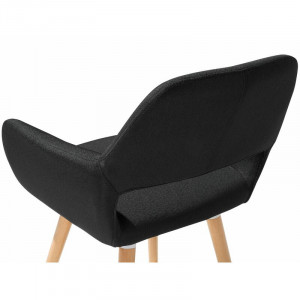 Set de 2 scaune Alida, negru, 81 x 44 cm - Img 3