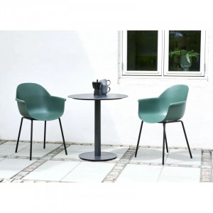 Set de 2 scaune Breakers, plastic/metal, verde/negru, 84 x 56 x 56 cm