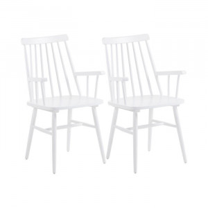 Set de 2 scaune Brook, din lemn masiv, 87 x 51 x 53 cm - Img 1