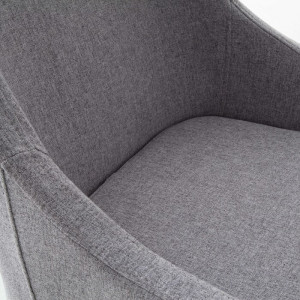 Set de 2 scaune Cangelosi, gri, 84 x 54 x 63 cm - Img 2