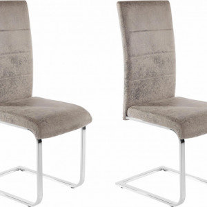 Set de 2 scaune COSY microfibra gri