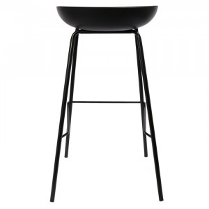 Set de 2 scaune de bar Caperton, negru, 84 x 43 x 43 cm - Img 3