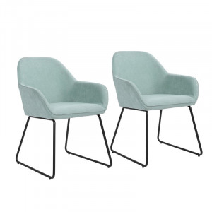Set de 2 scaune Lassiter, metal/textil, 82.5 x 63 x 57 cm