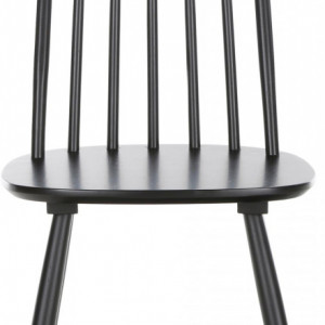 Set de 2 scaune Milas, lemn masiv, negru, 52 x 93 x 45 cm - Img 5
