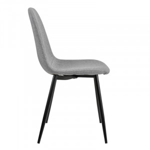 Set de 2 scaune tapitate Esposito, gri/negru, 86 x 46 x 54 cm - Img 2