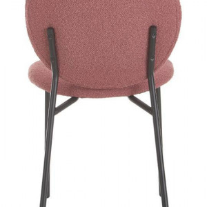 Set de 2 scaune tapitate Ulrica, roz/negru, 47 x 81 x 61 cm - Img 7