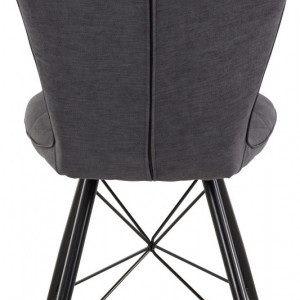 Set de 2 scaune Viola, textil, antracit, 47x62x90 cm - Img 7