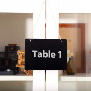Set de 2 table cu franghie ‎Sourcing map, lemn/textil, negru,17 x 23 cm - Img 6