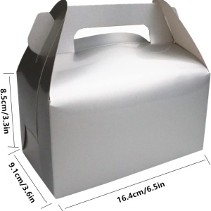 Set de 25 cutii pentru prajituri Guifier, carton, alb, 16,4 x 9,1 x 8,5 cm