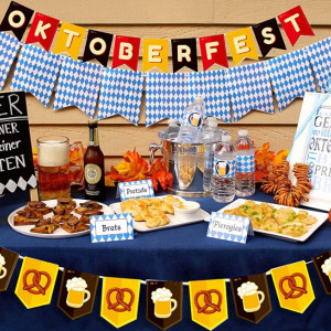 Set de 3 bannere pentru Oktoberfest ZYOOO, hartie, multicolor - Img 3