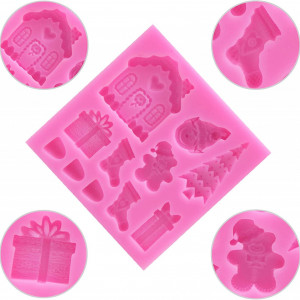 Set de 3 forme pentru bomboane DYWW, silicon, roz, 9 x 5,2 cm / 8,5 x 8,2 cm - Img 5