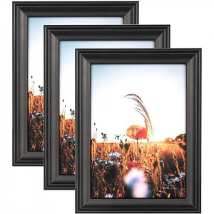 Set de 3 rame foto Home&Me, lemn/sticla, negru, 16 x 21 cm - Img 2
