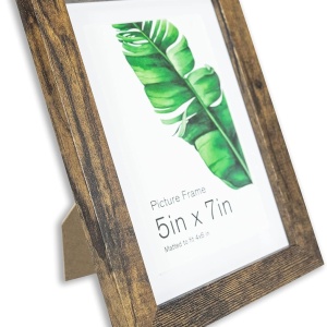 Set de 3 rame foto Lokcasa, MDF/sticla, maro inchis, 15,6 x 20,6 x 1,5 cm