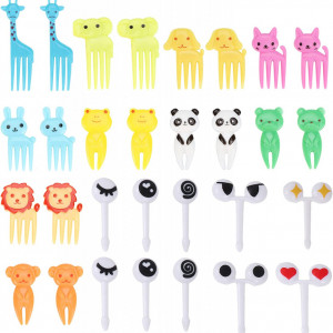 Set de 30 furculite pentru copii Cerioll, ABS, multicolor, 2,8 - 6,3 cm - Img 1