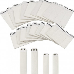 Set de 32 perechi de benzi adezive fata -verso pentru fotografii Cishow, alb, 55 x 15 mm/ 90 x 20 mm - Img 1