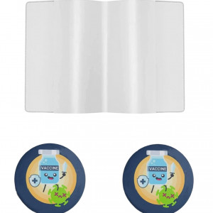 Set de 4 huse cu 2 etichete pentru certificat Binxwa, PVC, transparent, 100 x 137 mm - Img 1