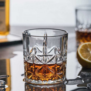 Set de 4 pahare pentru whisky SkySnow, sticla, transparent, 8,5 x 9 cm, 340 ml - Img 4