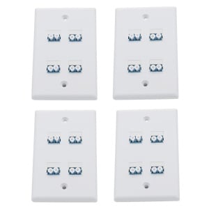 Set de 4 panouri pentru fibra optica 10Gtek, policarbonat, alb, 115 x 70 mm