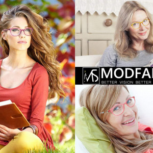 Set de 4 perechi ochelari de citit Modfans, pentru dama, cu dioptrii 1.25, plastic, multicolor - Img 2