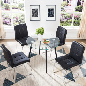 Set de 4 picioare pentru masa SICOTAS, metal, negru, 90 cm - Img 6