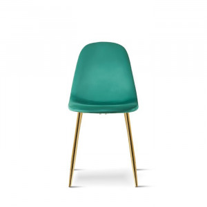 Set de 4 scaune Gaviota, verde/ auriu, 88 x 53 x 44 cm - Img 4