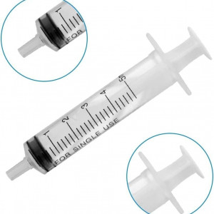 Set de 4 seringi sterile Gnaumore, plastic, transparent/negru, 10 ml