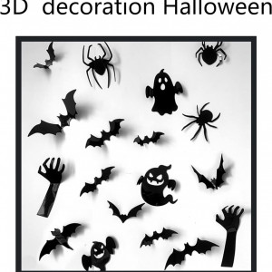 Set de 41 stickere pentru Halloween Buer Homie, PVC, negru - Img 7