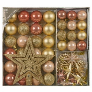 Set de 45 ornamente pentru Craciun, plastic, 30 x 33 x 6,5 cm - Img 2