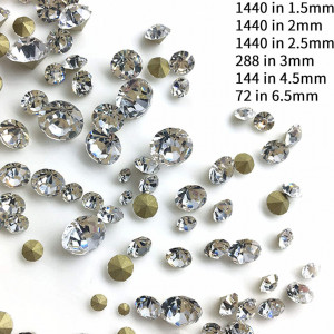 Set de 4800 strasuri si o penseta HEIGOO, cristal/otel inoxidabil, auriu/transparent/argintiu - Img 7