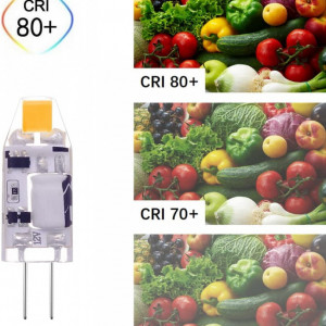 Set de 5 becuri Terarrell LED COB G4, AC/DC 12V, 1.2W echivalent cu 12W, alb cald, 3000K, 120 lumeni - Img 3