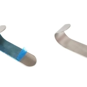 Set de 5 carlige autoadezive pentru prosoape MIEWAA, otel inoxidabil, argintiu, 1.8 x 6 cm