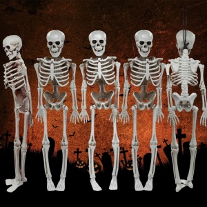 Set de 5 decoratiuni pentru Halloween Dlishka, plastic, alb, 40 cm