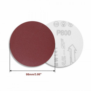 Set de 50 discuri abrazive SPEEDWOX, oxid de aluminiu, rosu, 800, 12,5 x 5,8 cm - Img 3