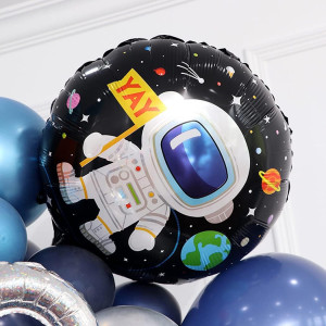Set de 6 baloane pentru petrecere copii Daimay, tematica astronaut, folie, multicolor