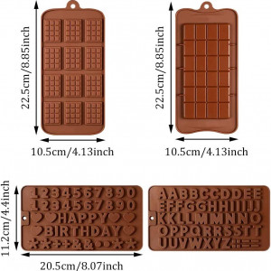 Set de 6 forme pentru ciocolata MZSM, silicon, maro - Img 7