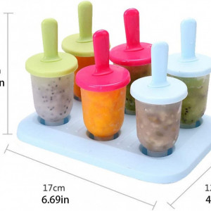 Set de 6 matrite cu bastoane reutilizabile pentru gheata GLAITC, plastic, multicolor, 11 x 17 x 12 cm - Img 6