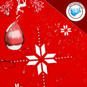 Set de 6 naproane cu 6 coastere de Craciun Anyingkai, pasla, rosu/alb, 45 x 30 cm / - Img 6